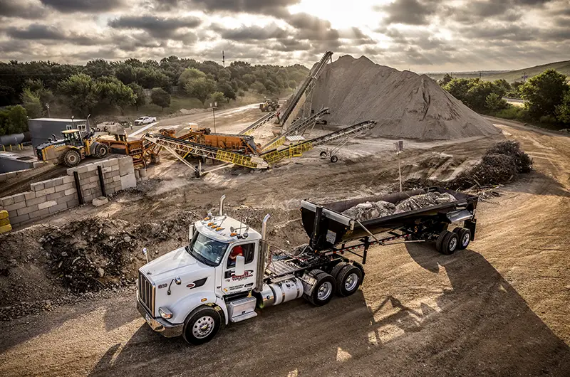 Large Semi Truck Hauling Concrete